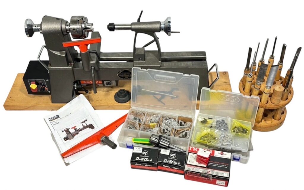 KERV/カーブ コンパクトレース 木工旋盤 KC-14 T-1000 付属品多数