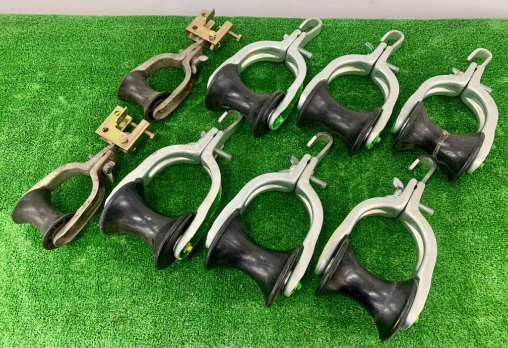 藤井電工 ツヨロン 2型/1型吊り金車 約100kgf/50kgf 滑車 配電 電設工事