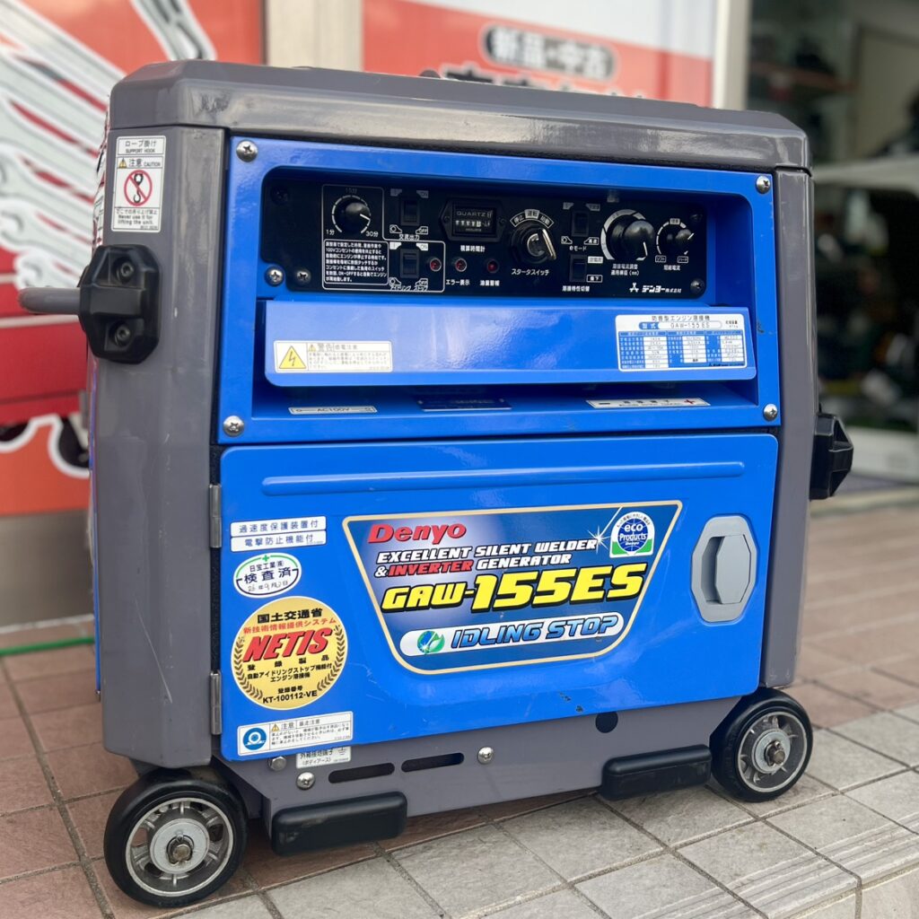 【出張買取】富士市  Denyo デンヨー 防音型エンジン溶接機 GAW-155ES アワーメーター68.5時間