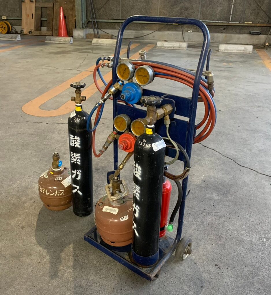 【出張買取　静岡市】阪口製作所 キャラバンパック 溶断器具 CP-500 消火器付 SUN CARAVAN 500 ガス溶接セット