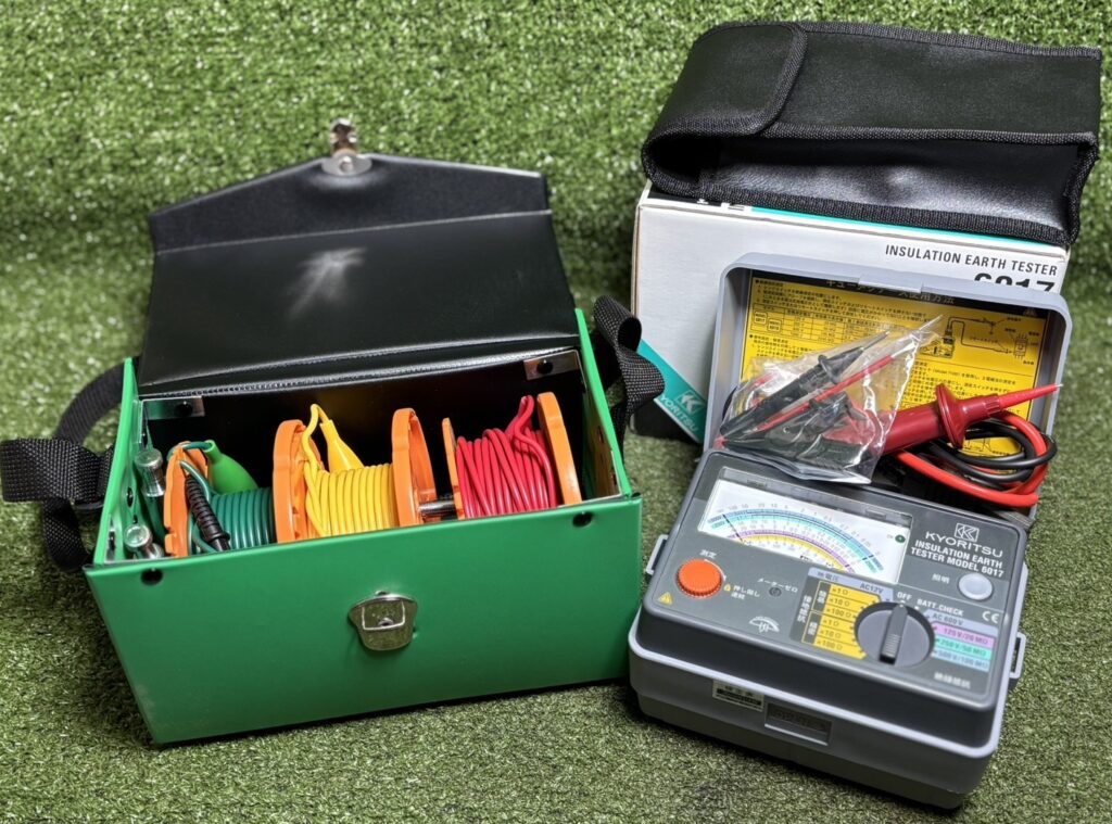 【出張買取　静岡市】KYORITSU/共立 接地抵抗計 6017 接地抵抗計用精密測定コード 7100A アナログ式絶縁