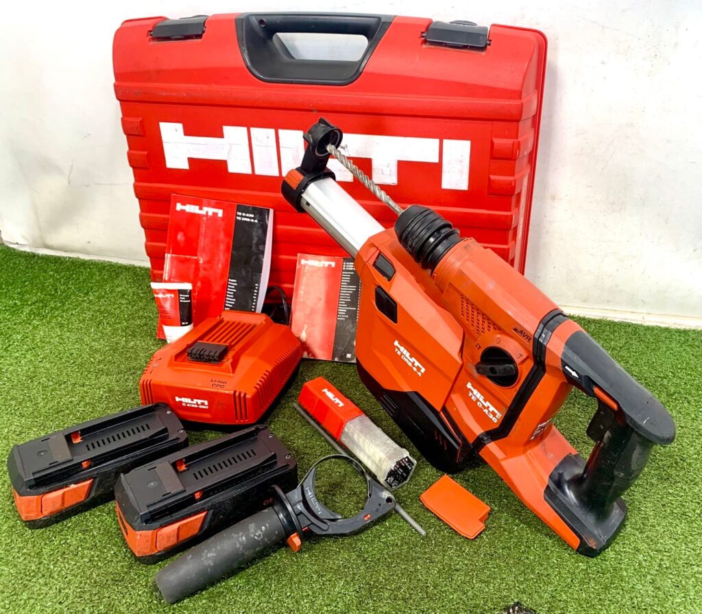 HILTI/ヒルティ ハンマードリル TE6-ADRS 集塵装置 バッテリー 充電器 その他付属品セット
