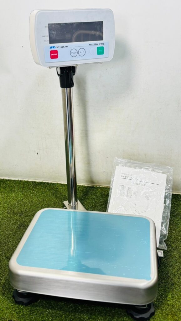 A&D 防塵・防水台はかり SC-150KAM ≪ひょう量:150kg 最小表示:0.02kg 皿寸法:300㎜×380㎜